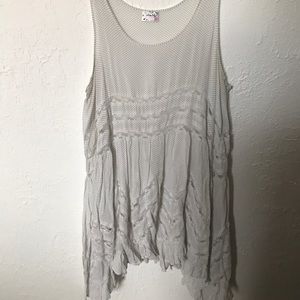 Free People Voile and Lace Trapeze Slip